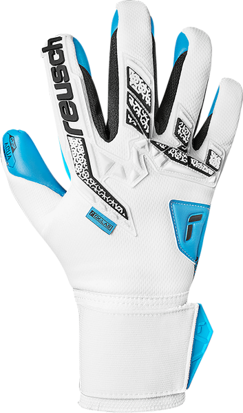 Reusch Attrakt Freegel Aqua 5570439 1126 white black yellow front